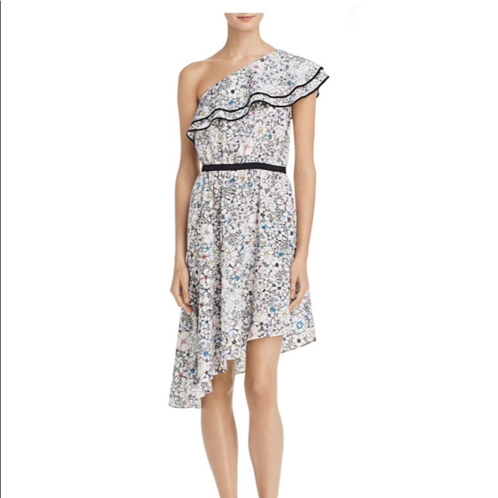 Likely Contour Daisy Delbarton One Shoulder Dress Floral 6 NWT